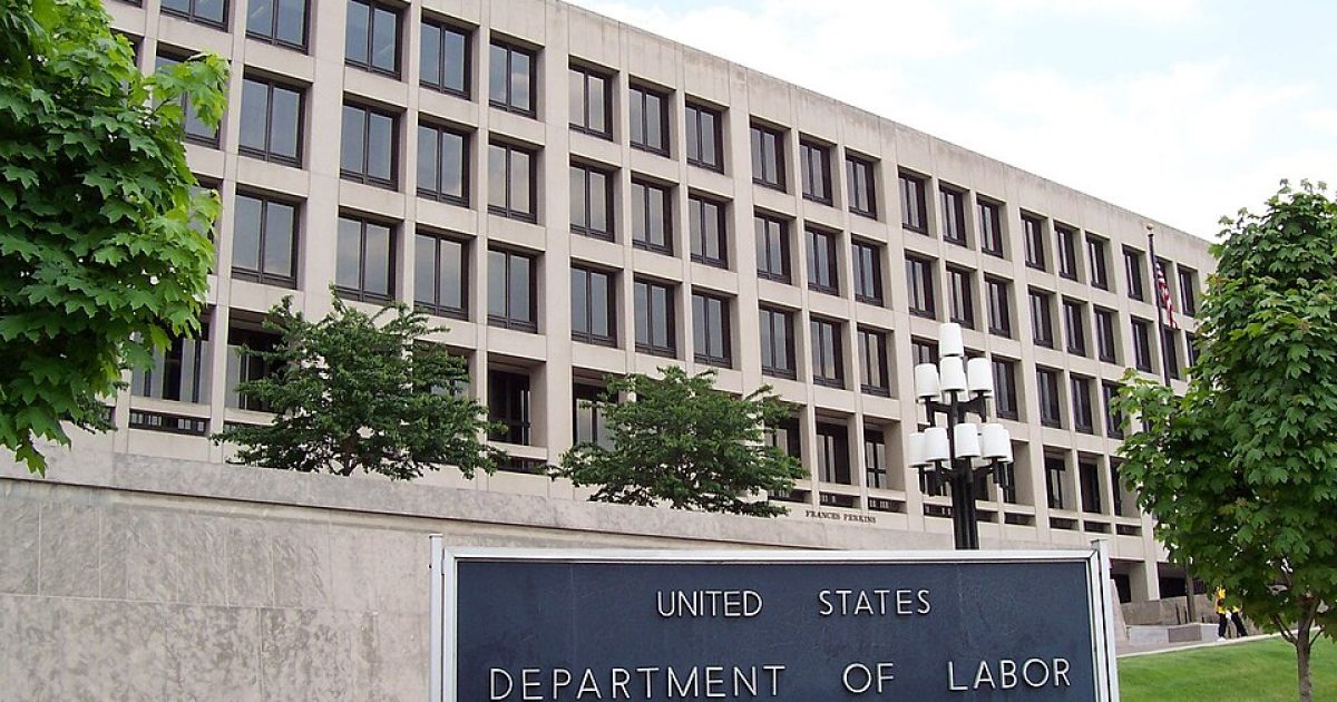 United States Department of Labor building in Washington, DC
