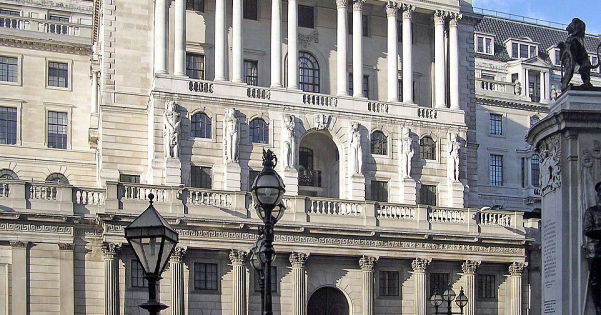 Bank of England headquarters on Threadneedle Street in London